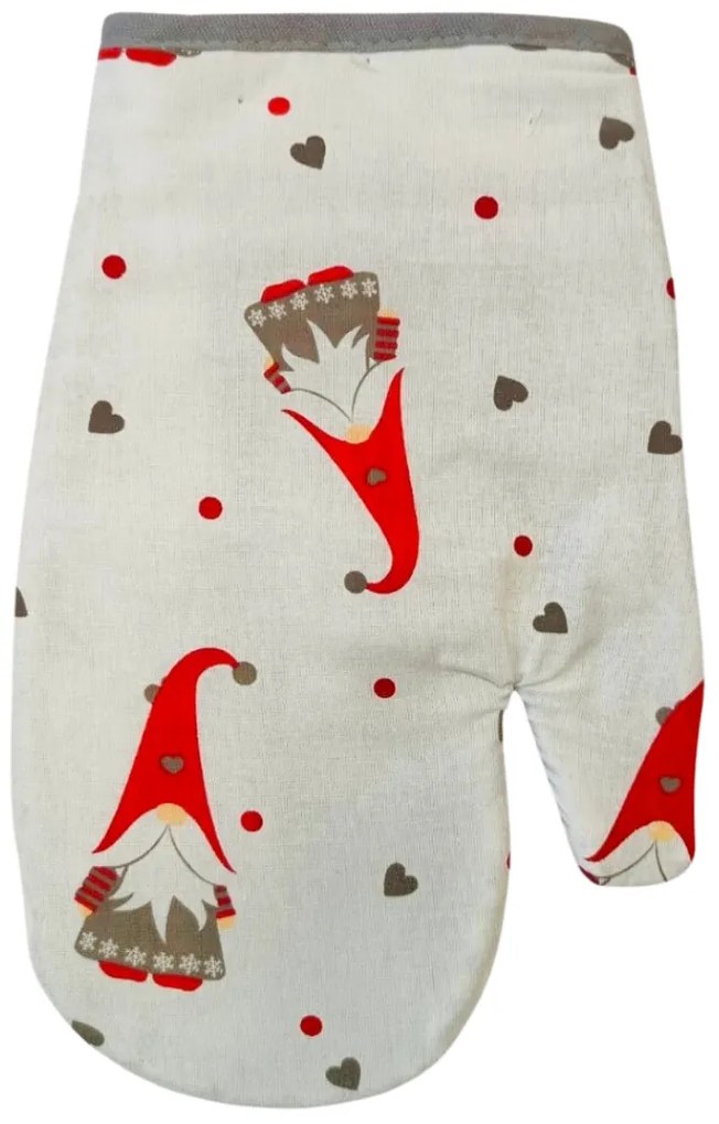 Chňapka vianočná Škriatok biela TiaHome