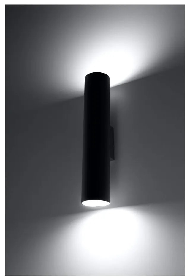 Čierne nástenné svietidlo Nice Lamps Castro 2