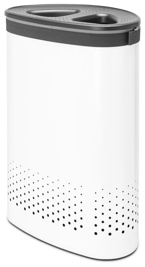Biely kovový kôš na bielizeň 55 l Selector – Brabantia