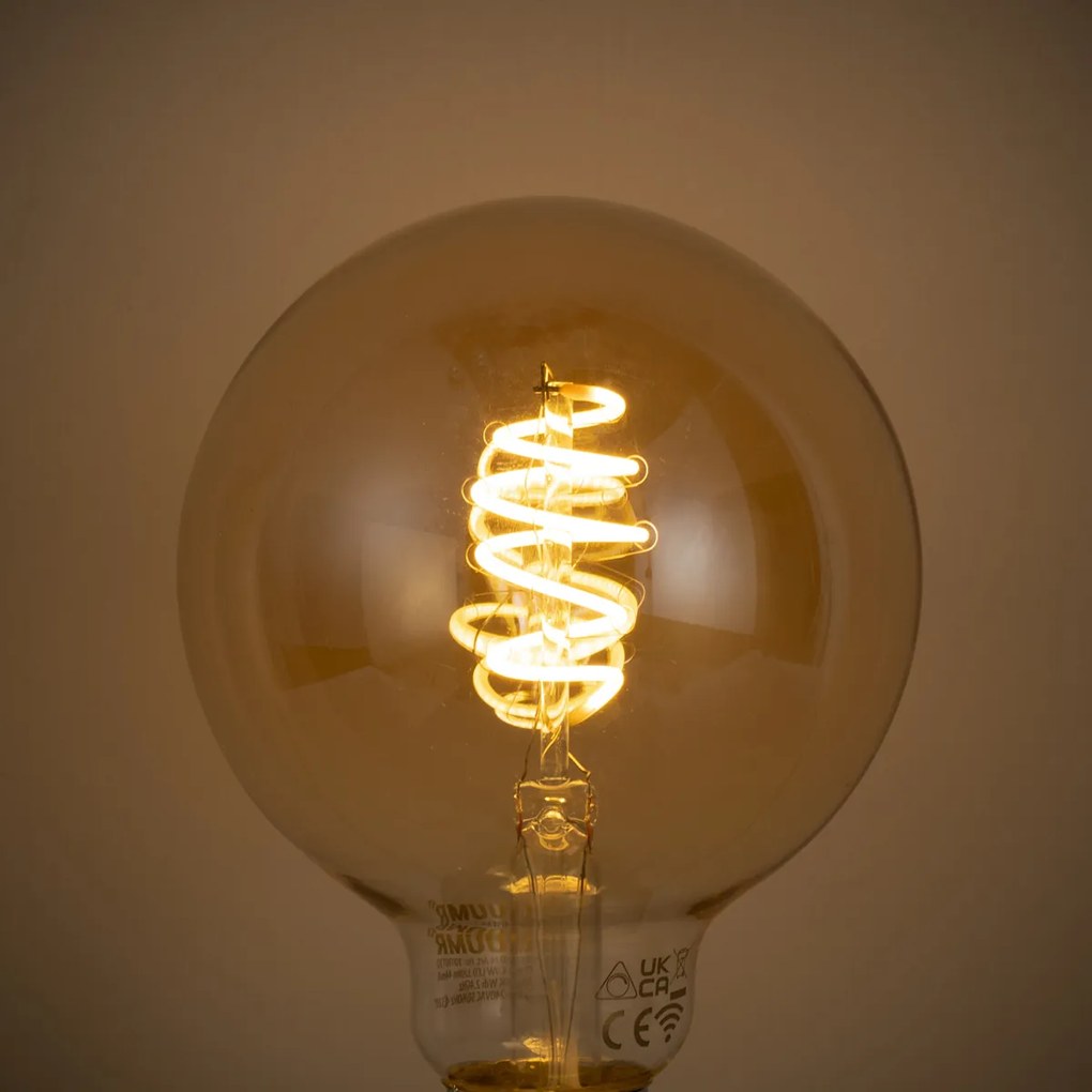Sada 5 ks Inteligentné stmievateľné LED žiarovky E27 G95 Jantárová 4,9 W 320 lm 2500 K