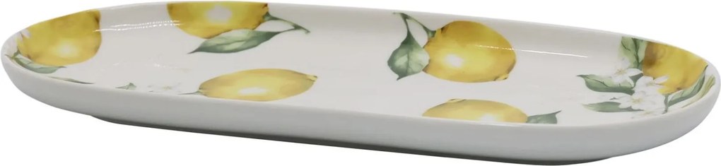 Porcelánová tácka s citrónmi Maison Limone Blossom - 25*11*2 cm
