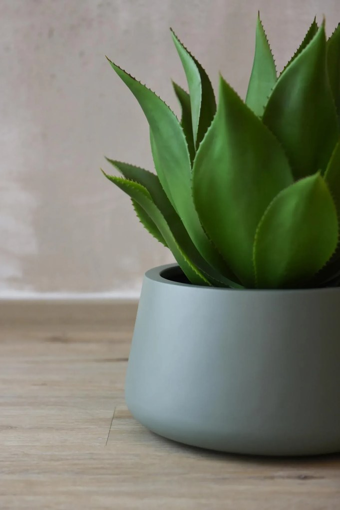 Kvetináč GORDO, sklolaminát, výška 21 cm, sivý