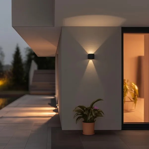 Brilagi - LED Vonkajšie nástenné svietidlo RONDO LED/6W/230V antracit IP54