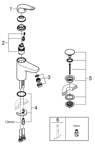 GROHE 24329001 - Umývadlová batéria SWIFT DN 15 lesklý chróm