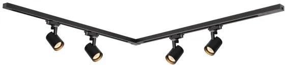 Bodové svietidlo v lištovom systéme VOLF 4xGU10/10W/230V čierna