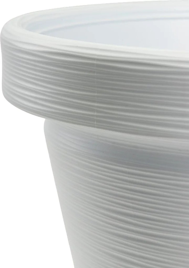 PLASTOVÝ KVETINÁČ SRTIA RIFLO 46X40 CM BIELA