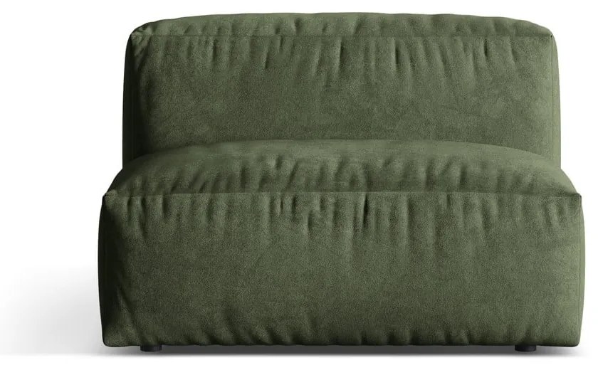 Zelený zamatový modul pohovky (stredový diel) Martina – Micadoni