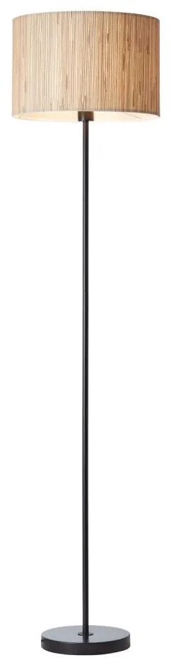 Brilliant - Stojacia lampa WIMEA 1xE27/52W/230V čierna/béžová