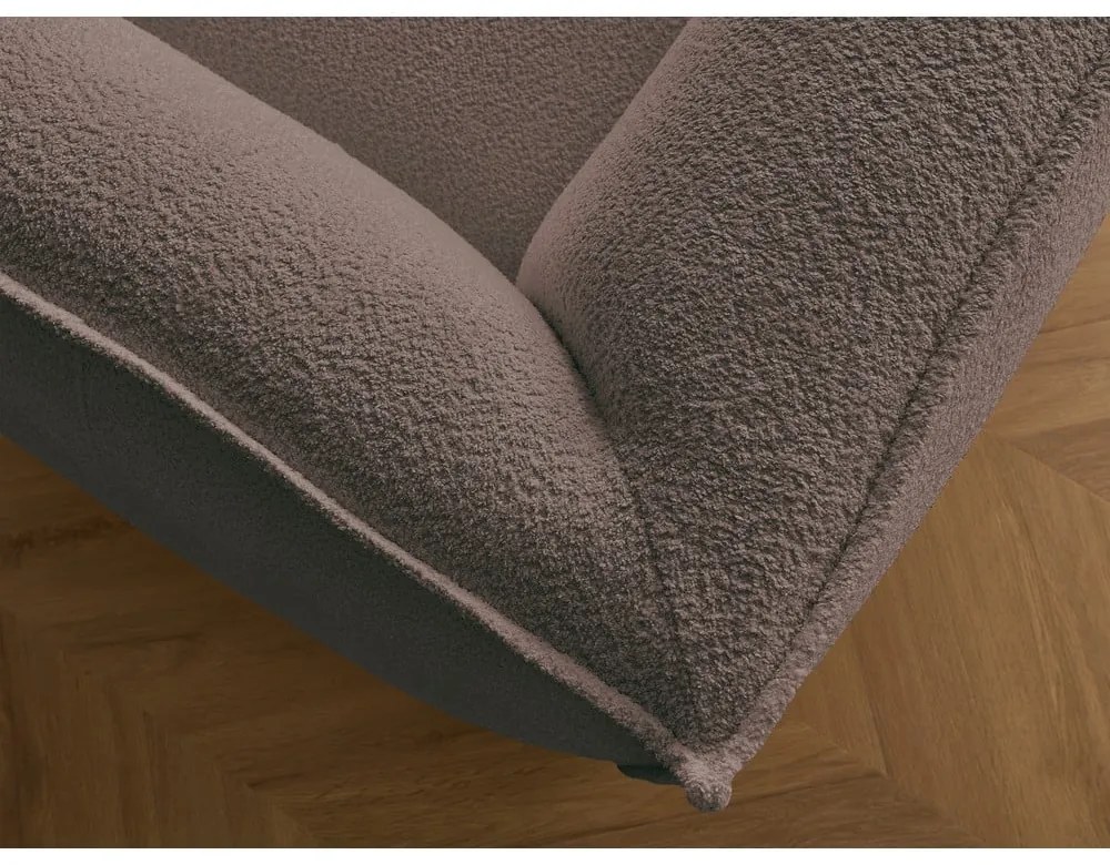 Hnedá pohovka z textílie buklé 242 cm Giorgia – Bobochic Paris