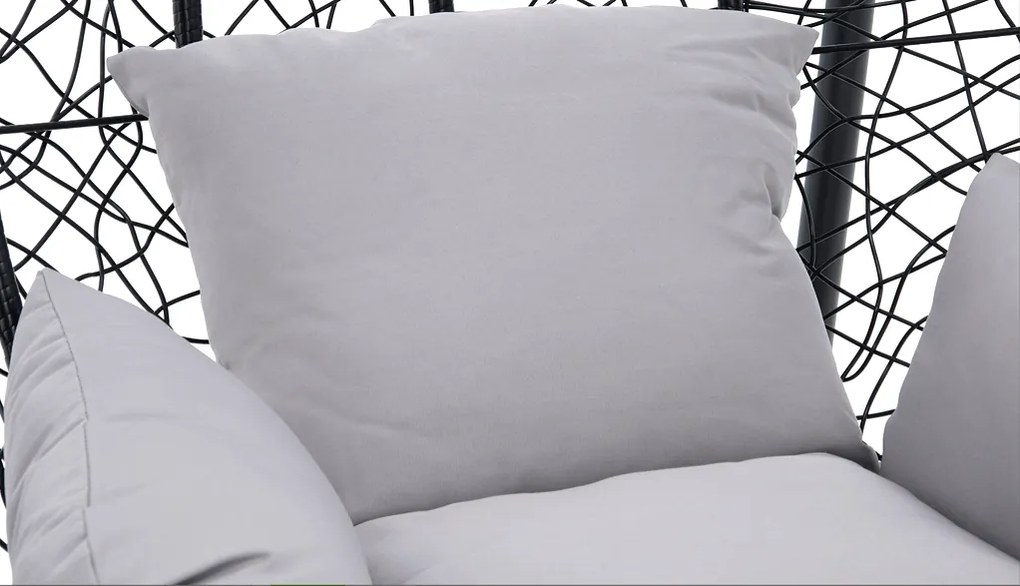 Závěsné houpací křeslo Houseland Luna XL černé