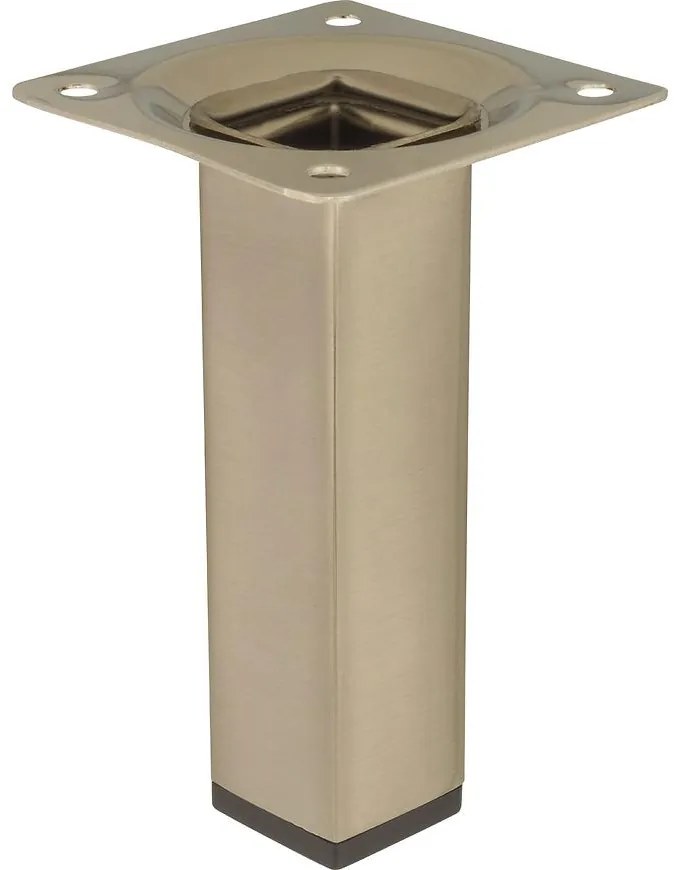 Štvorcová nábytková noha 10 cm inox