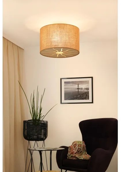 Brilagi - Prisadený luster COUNTRY ROLLER 1xE27/15W/230V pr. 50 cm béžová