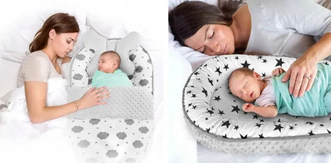 Detské hniezdo 5v1 GREY/WHITE DOTS