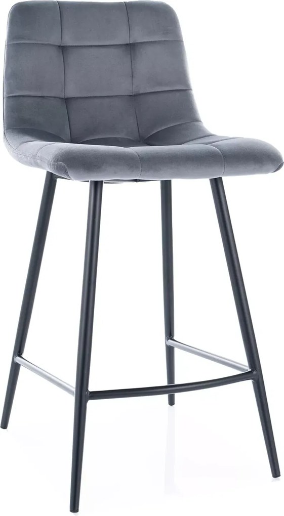 SI Mila H-2 Sametová barová stolička