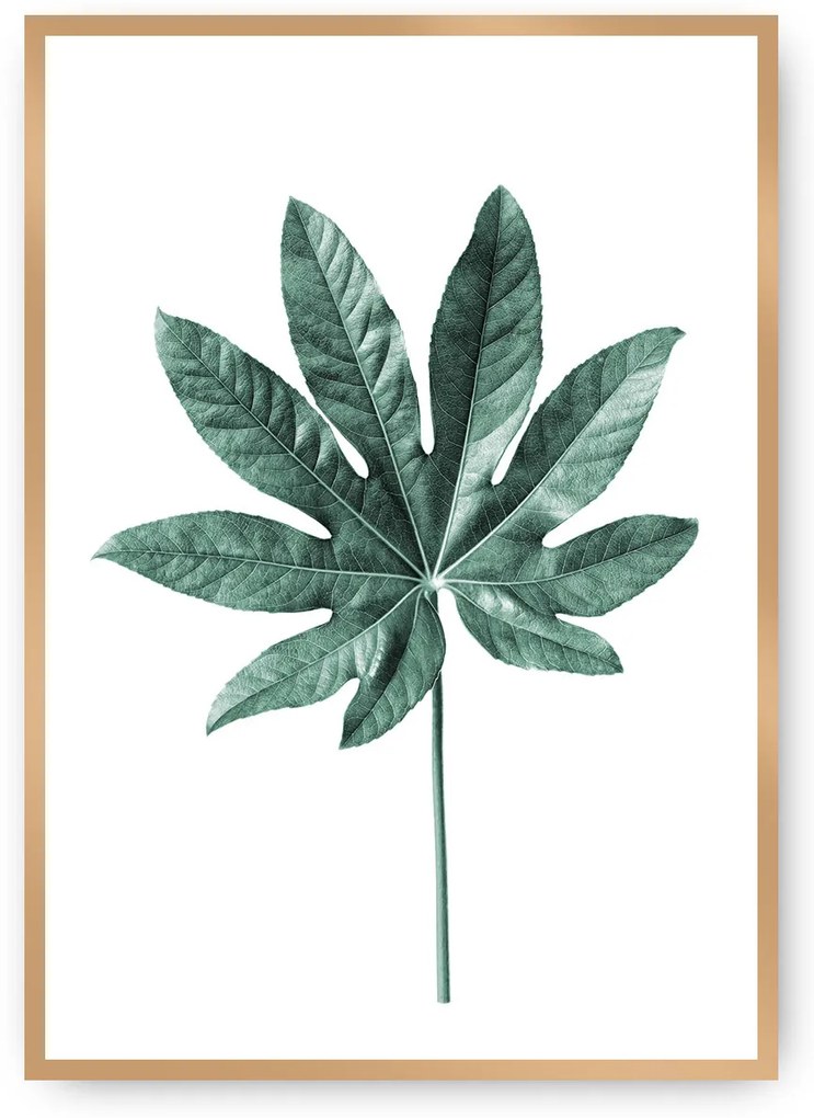Plagát Leaf Emerald Green