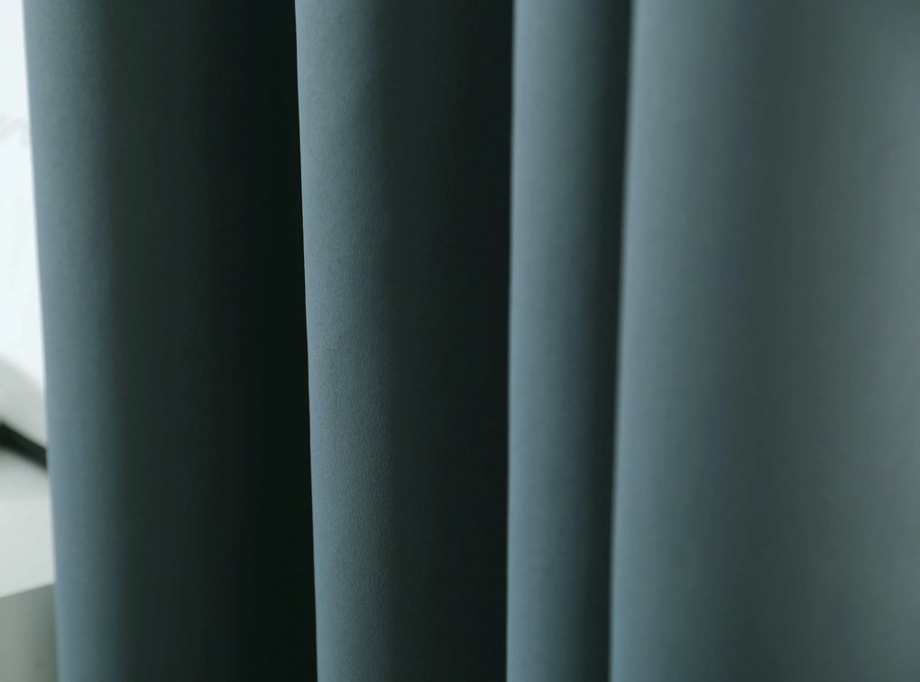 Modrozelený záves OXFORD 140x250 cm Zavesenie: Kovové krúžky