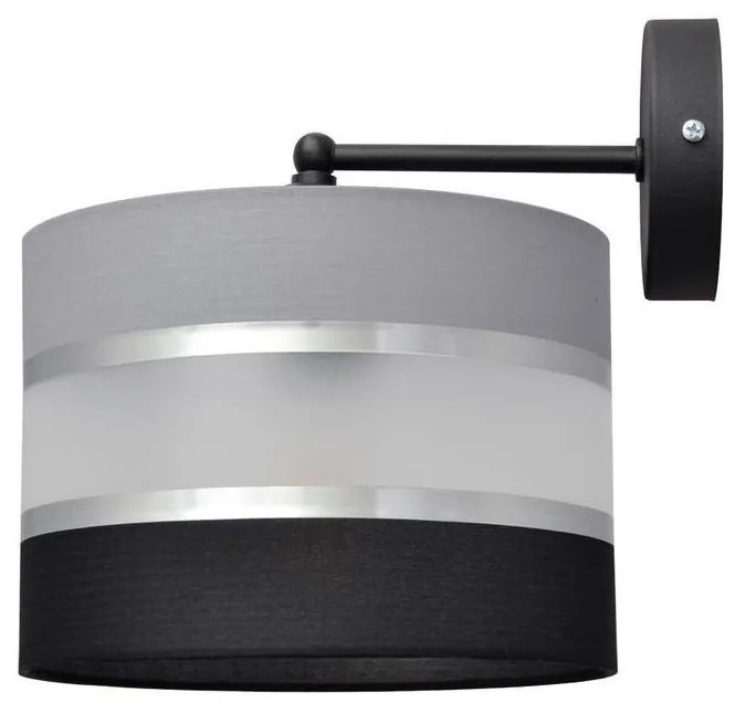 Nástenná lampa HELEN 1xE27/15W/230V čierna/šedá/strieborná