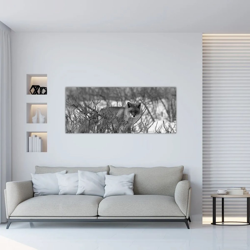 Obraz - Líška v zime (120x50 cm)