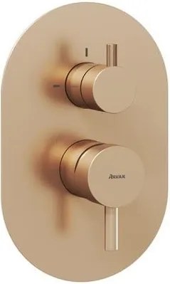 Ravak Espirit sprchová a vaňová batéria bez podomietkového telesa ružové zlato kartáčovaný X070362