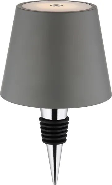 Globo 58488G-LED stmievateľná dotyková nabíjateľná vonkajšia stolná lampa VANNIE 3W/5V IP54 1800mAh sivá