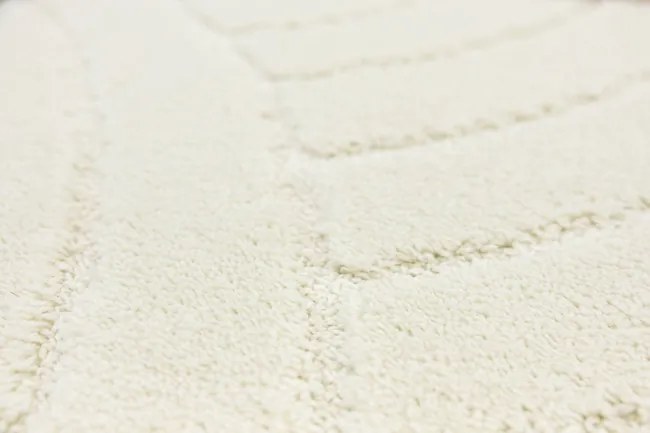 Kúpeľňový koberček Sash krémový, pruhy