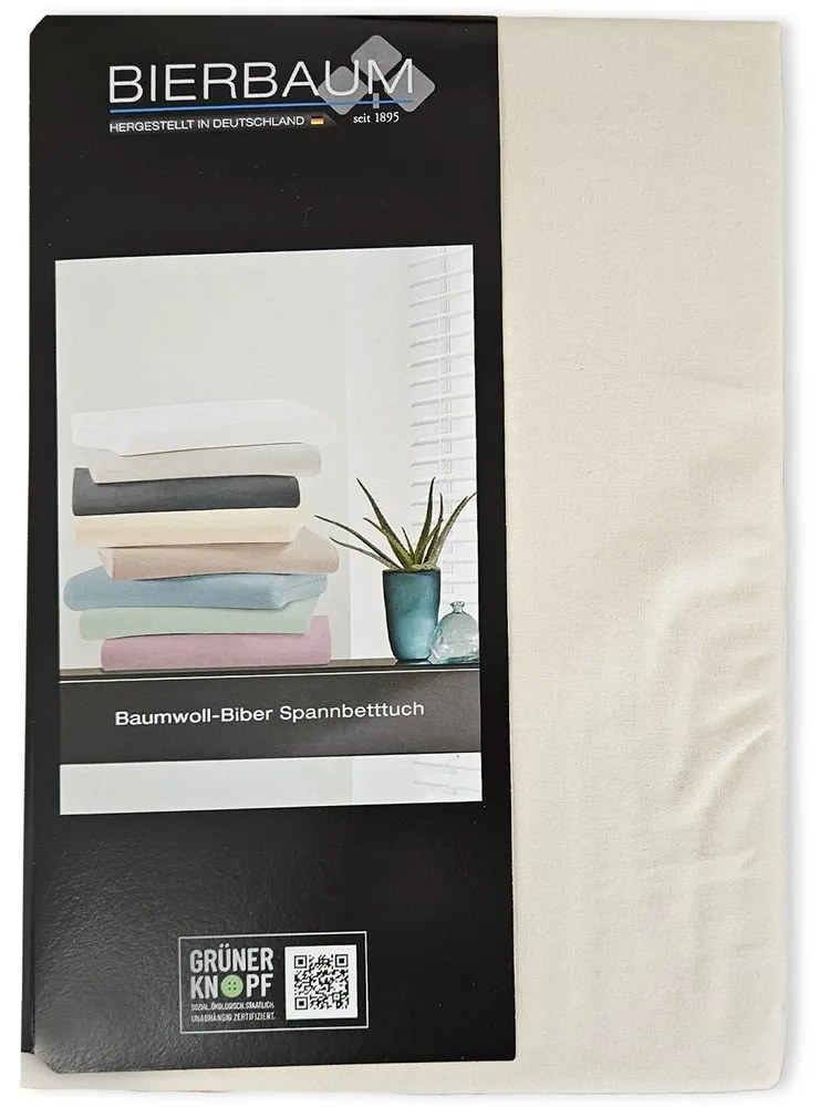 Bierbaum flanelová plachta Natur - 180 x 200 cm
