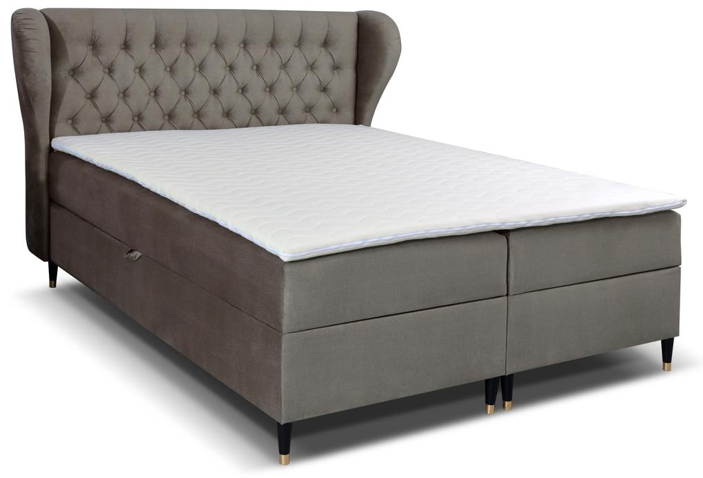 Kontinentálna posteľ 120 cm Ortun (sivá). Vlastná spoľahlivá doprava až k Vám domov. 1033253