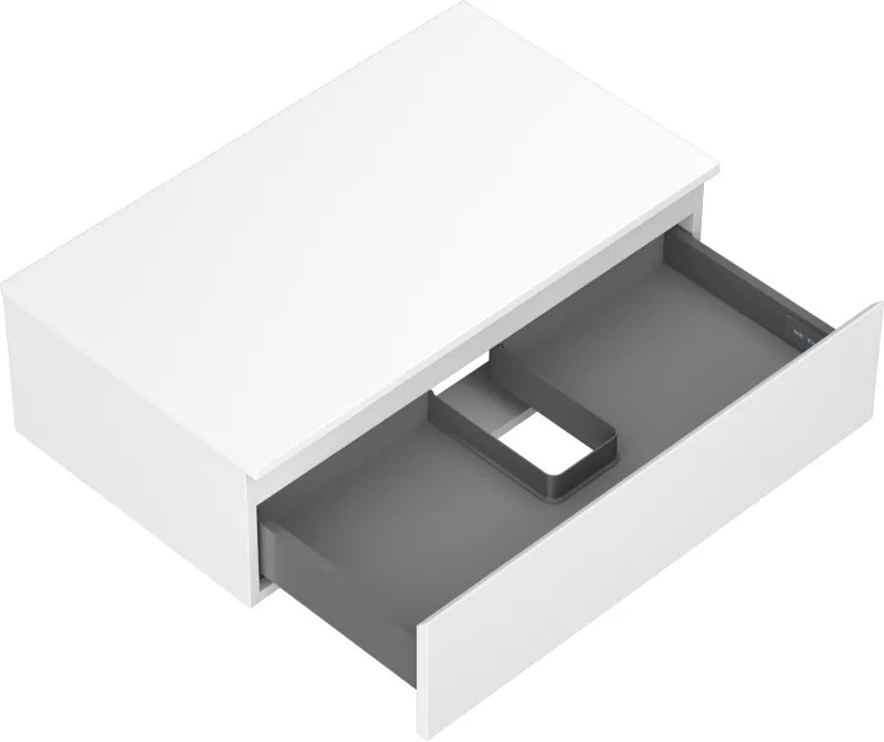 Mexen Orio, kúpeľňová skrinka 80 cm s hornou časťou, 1 zásuvka, biela matná, 91A10-08023-1-BFC01