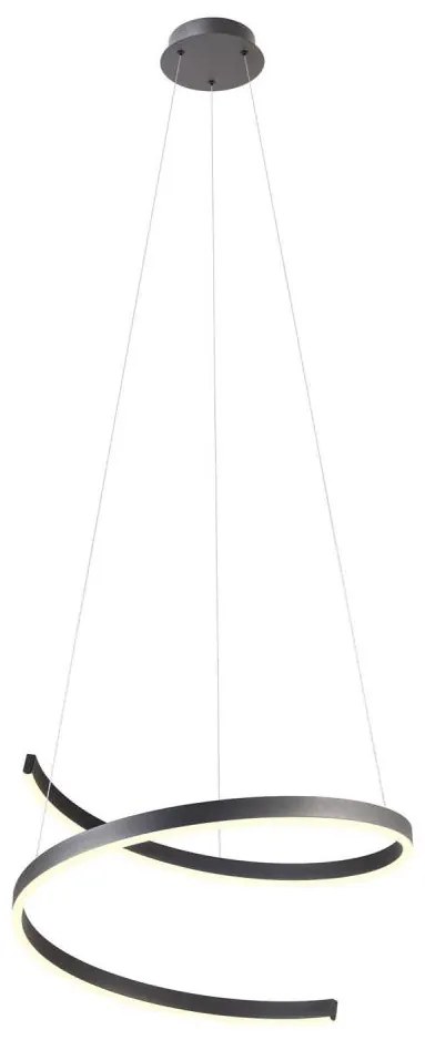 Redo 01-4015 - LED stmievateľný luster na lankách SCROLL LED/38W/230V čierny