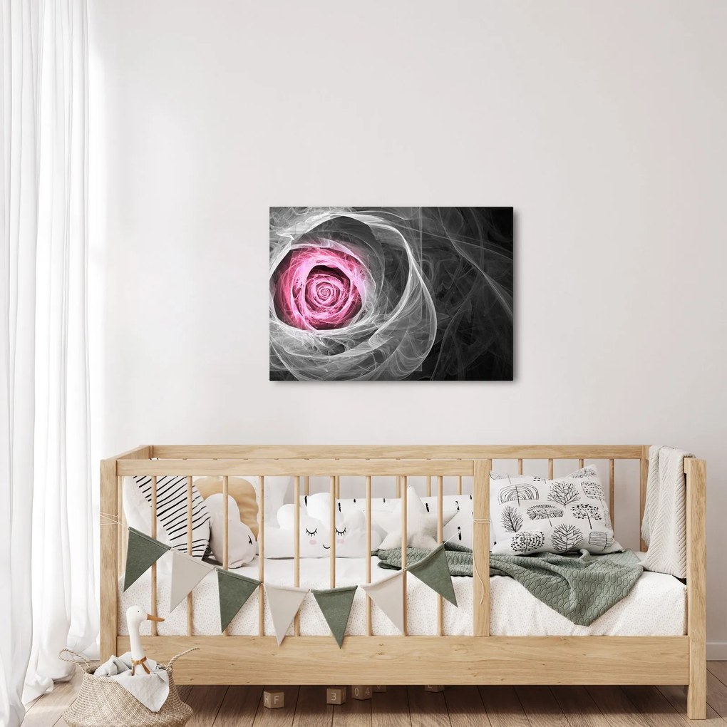 Obraz - Abstraktné ruže, fuchsiová (70x50 cm)
