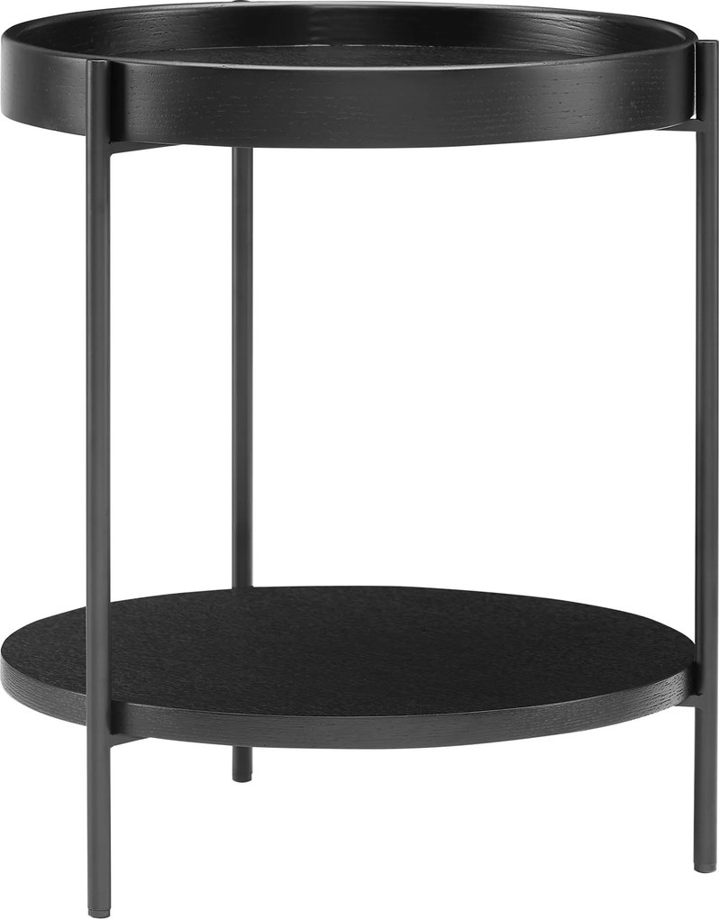 XXXLutz PRÍRUČNÝ STOLÍK, čierna, kompozitné drevo, 44/49 cm Livetastic - Online Only obývacie izby - 001769013004