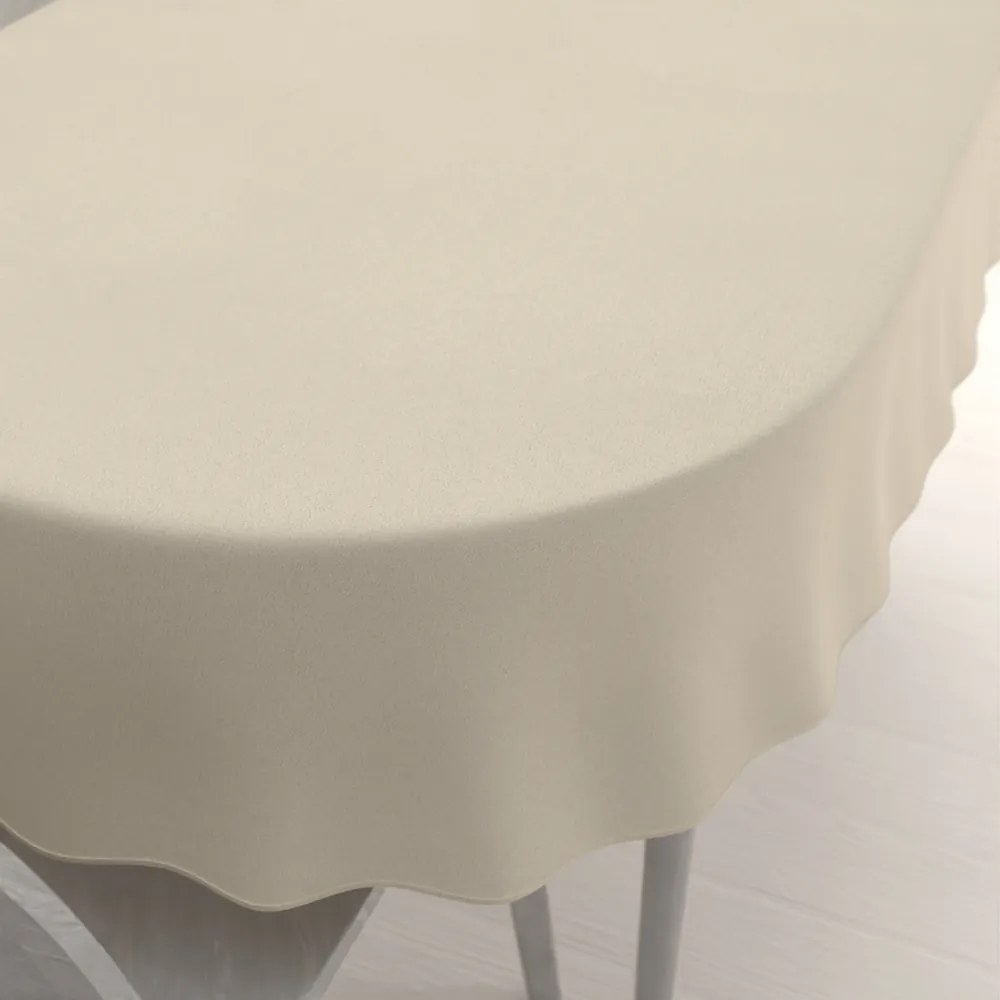 Biante Veľký dekoračný oválny obrus BKU-121 Latte 160x220 cm