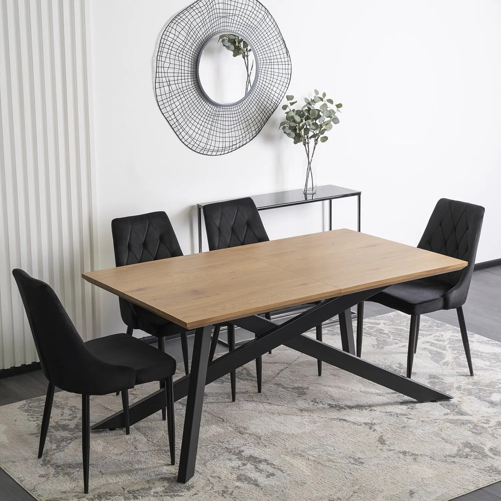 JAKS Rozkladací stôl Hamilton 160-200 cm zlatý dub