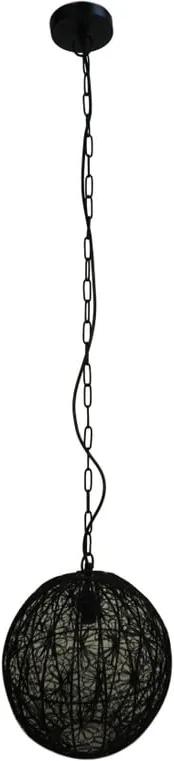 Čierne závesné svietidlo HSM collection Pendant Flower, ⌀ 34 cm
