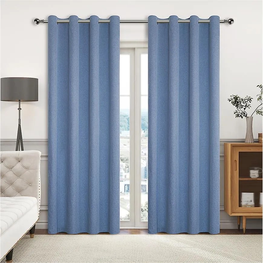 Záves na krúžkoch YH2024/14/140x250 cm nebeská modrá