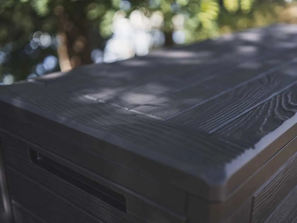 Záhradný box WOODEBOX 280 l - tmavohnedá 116 cm PRMBWL280-440U
