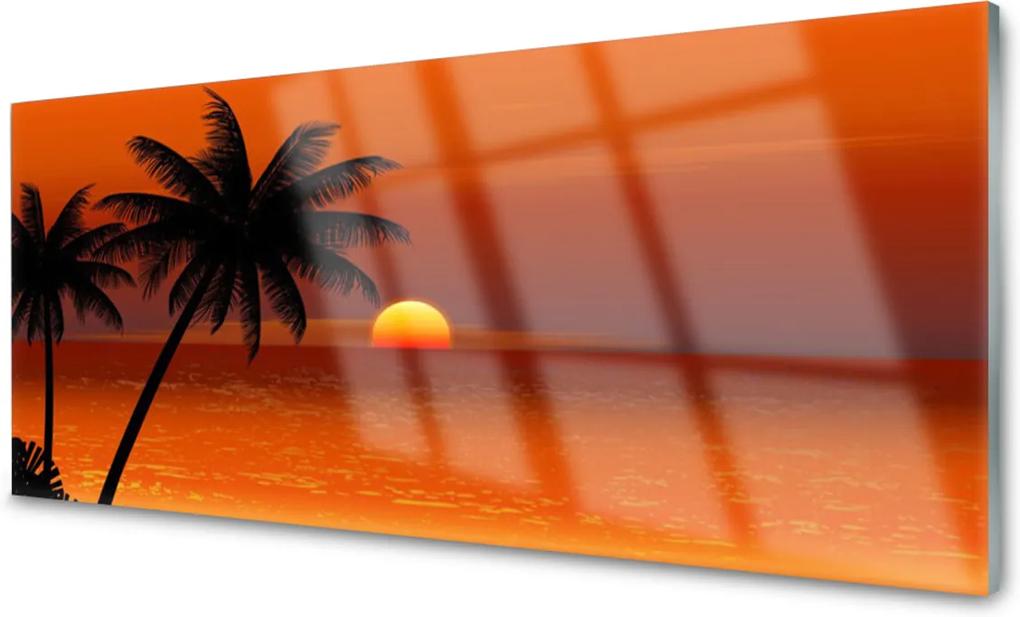 Obraz na akrylátovom skle Palma More Slnko Krajina