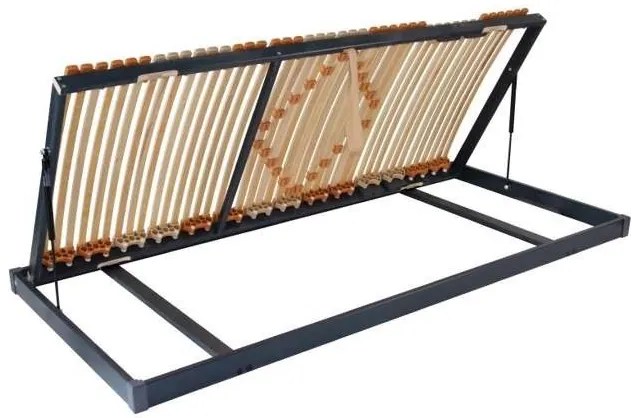 Ahorn TRIOFLEX kombi P ĽAVÝ - prispôsobivý posteľný rošt s bočným výklopom 100 x 220 cm, brezové lamely + brezové nosníky