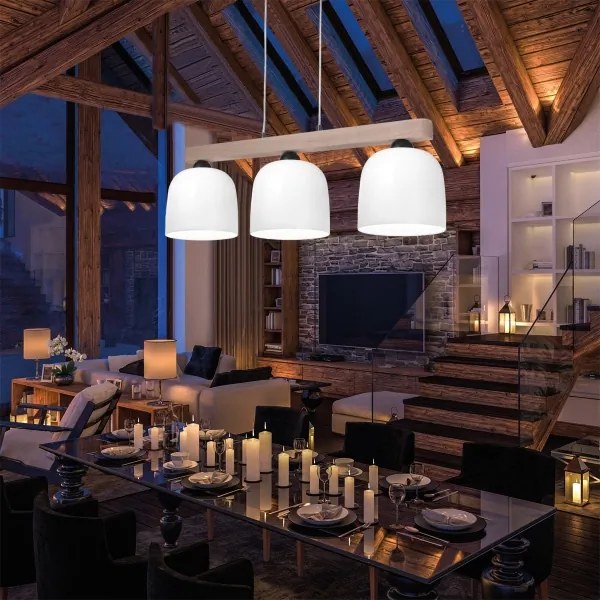 Kolarz A1352.83.W - Luster na lanku NONNA 3xE27/60W/230V dub/biela