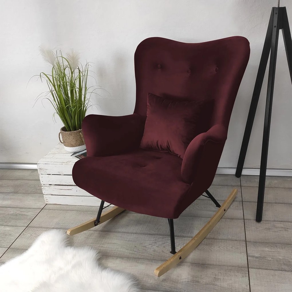 Hojdacie kreslo v škandinávskom štýle Blanco, Farby: Magic Velvet 2227