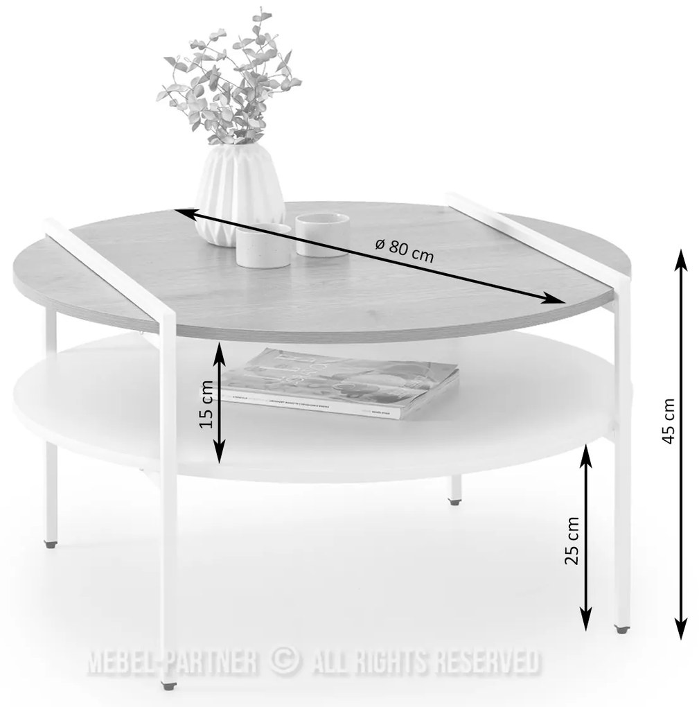 Konferenčný stolík Dario (béžová + čierna). Akcia -13%. Vlastná spoľahlivá doprava až k Vám domov. 1111596