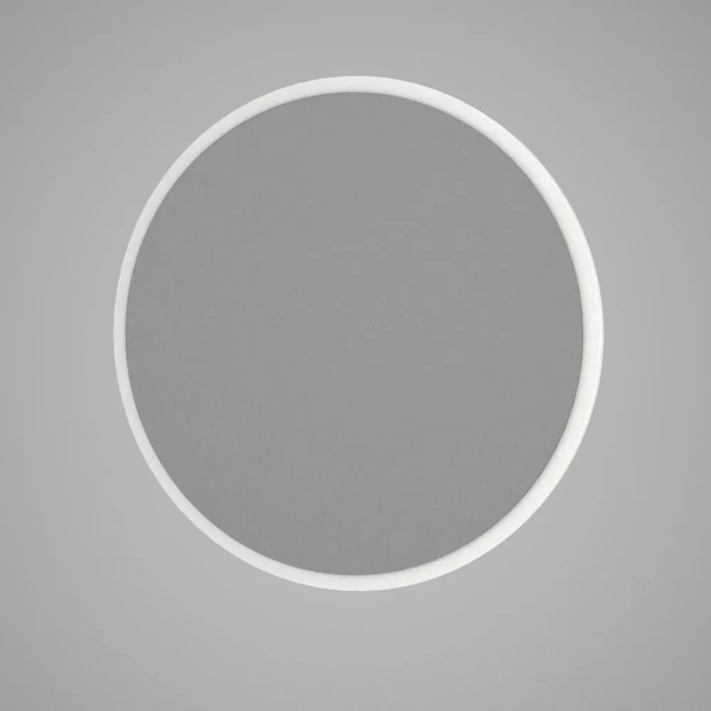 Okrúhle nástenné zrkadlo v bílémém ráme Glob, ⌀ 59 cm