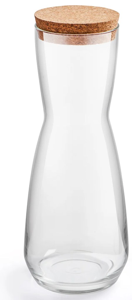 Sklenená fľaša 1,1 l, s korkovým uzáverom KARAFA