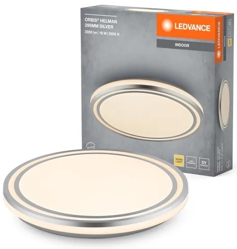 Ledvance - LED Stropné svietidlo ORBIS HELMAN LED/16W/230V pr. 29,5 cm strieborná