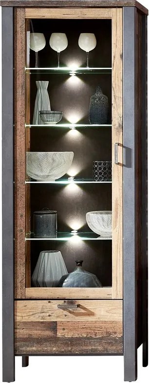 Vysoká vitrína Cardiff, s osvetlením