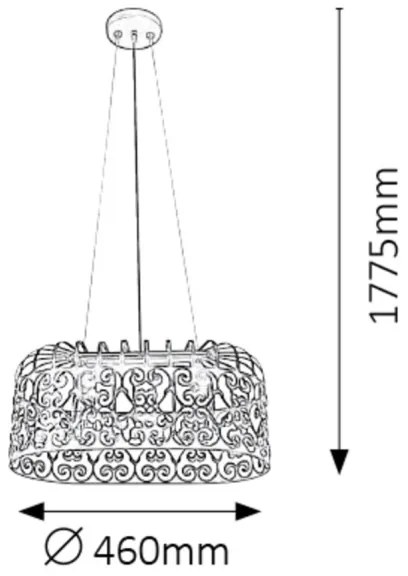 Rabalux 2162 - Luster ALESSANDRA 2xE27/60W/230V biela