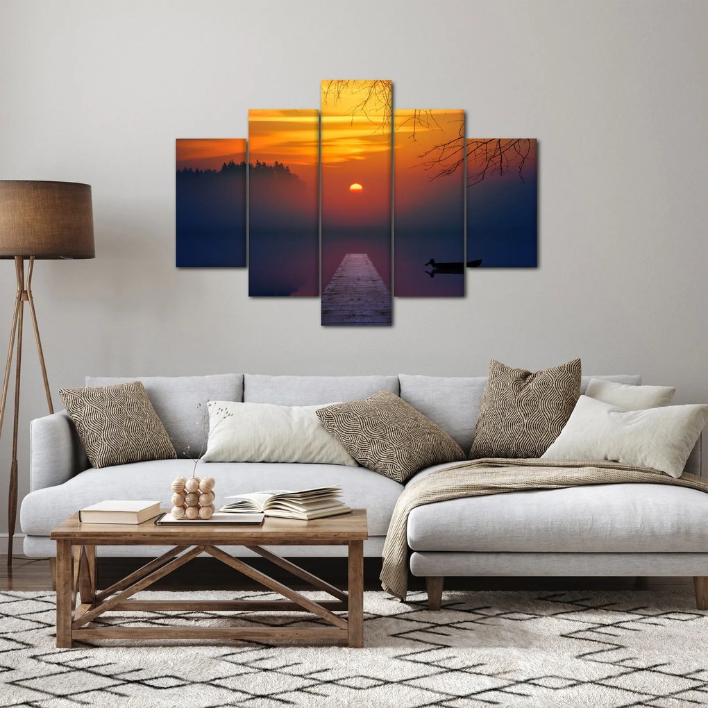Obraz mostu pri západe slnka (150x105 cm)