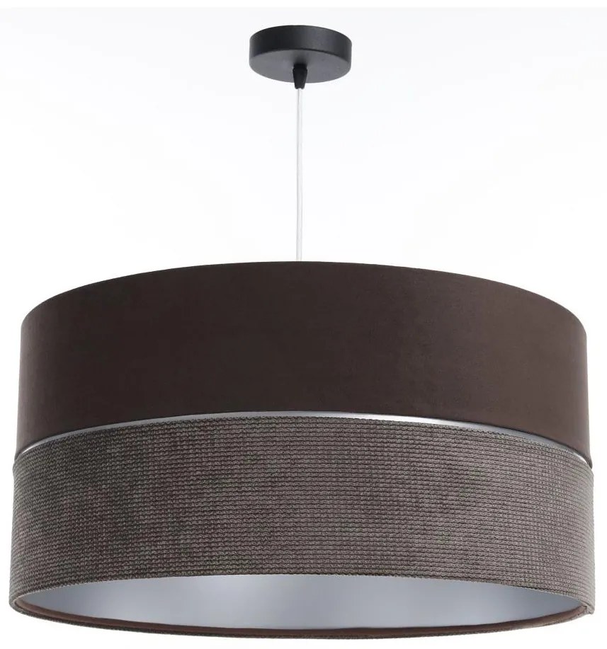 Luster na lanku TWIST 1xE27/60W/230V hnedá/strieborná