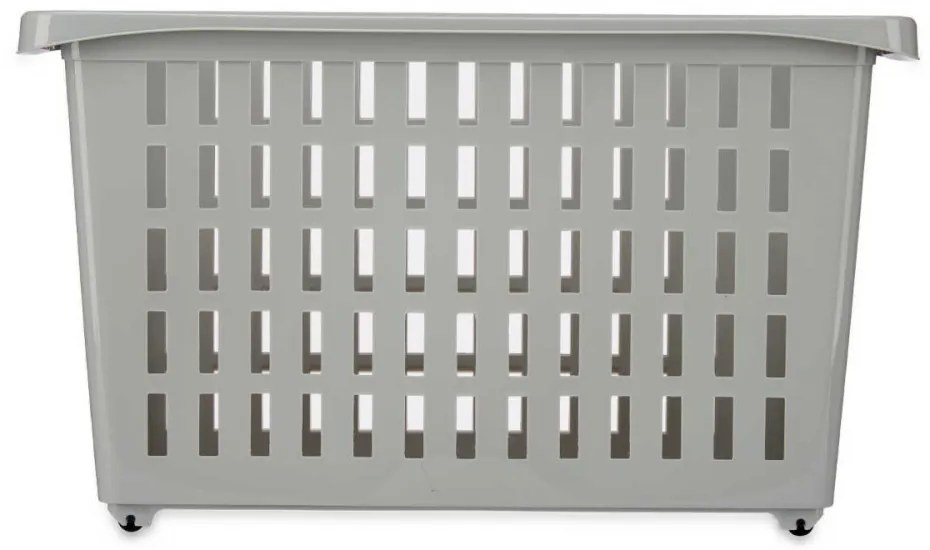 Úložný box, s kolieskami, atypicky úzky, sivý, Agnes, 20l, 46x18x26
