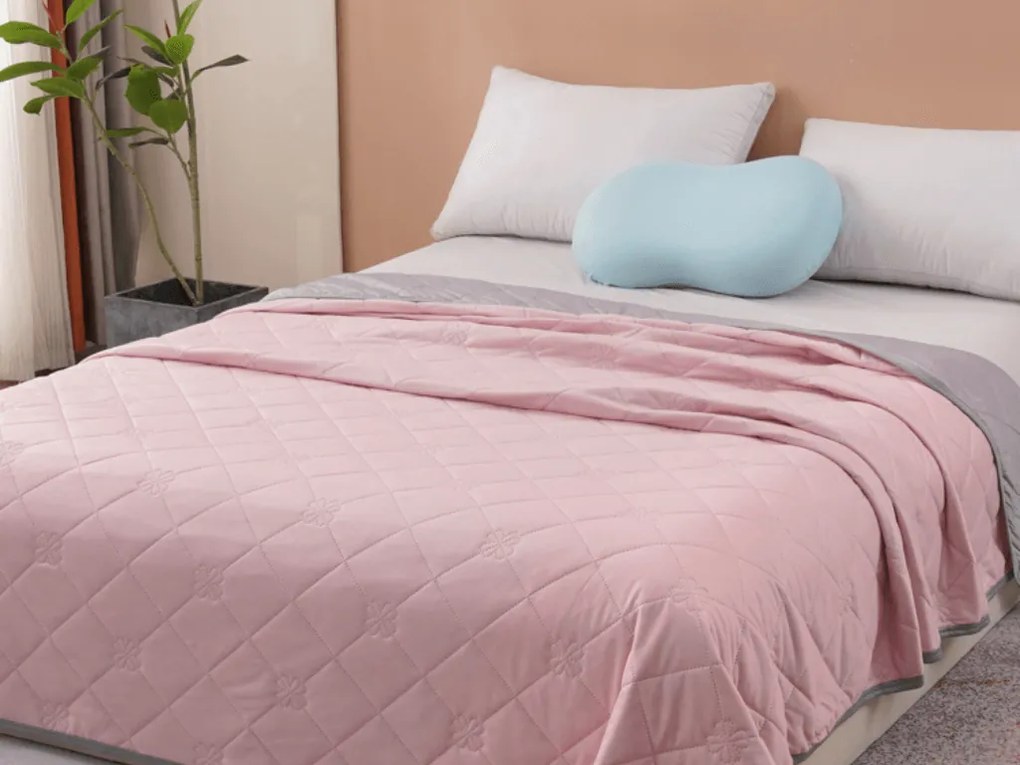 Chladiaca letná prikrývka ELARIA, ružová Rozmer: 140 x 200 cm